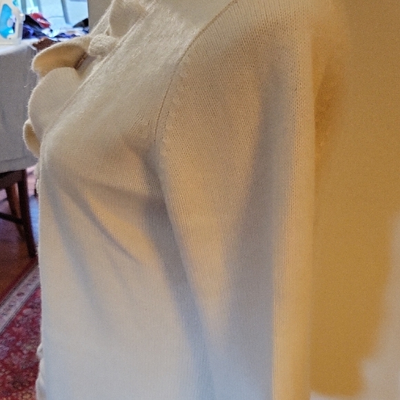 Kinross Cream Ruffle Cardigan - Picture 6 of 9